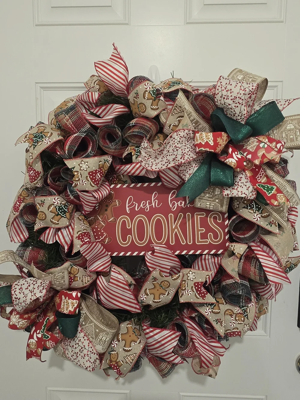 Gingerbread Holiday 'Fresh Baked Cookies' Wreath Christmas